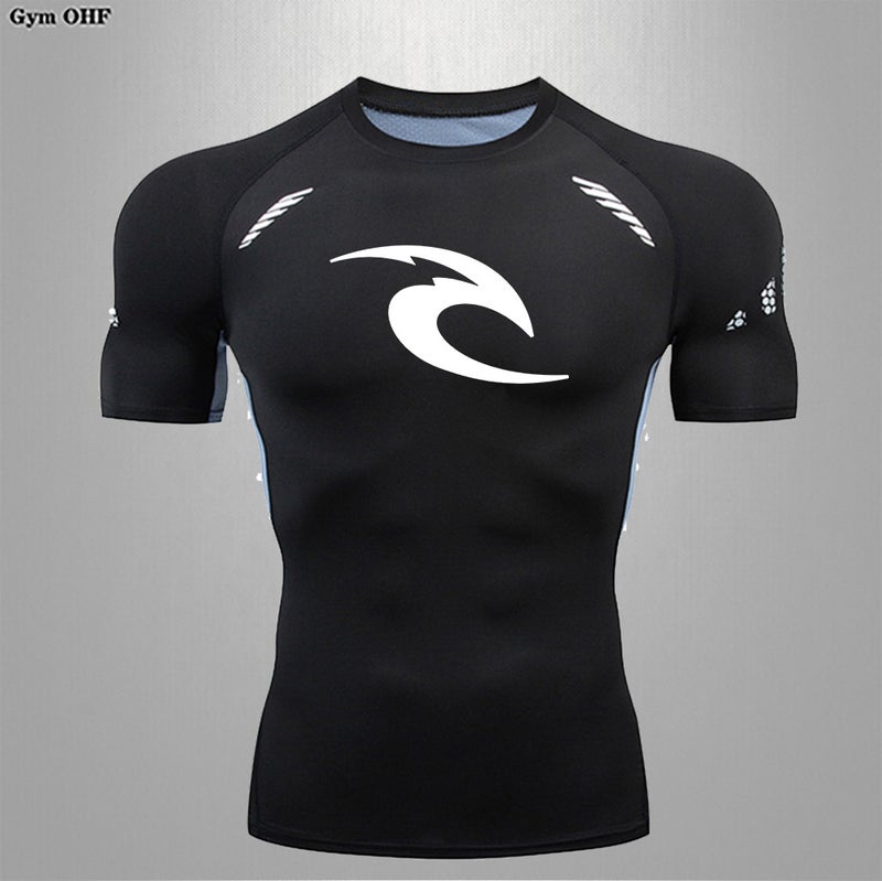 Sports Five-Suit Running Breathable Quick-Drying Clothes Morning Run Training Clothes Fitness Control Body High Elastic Tights - Image 2